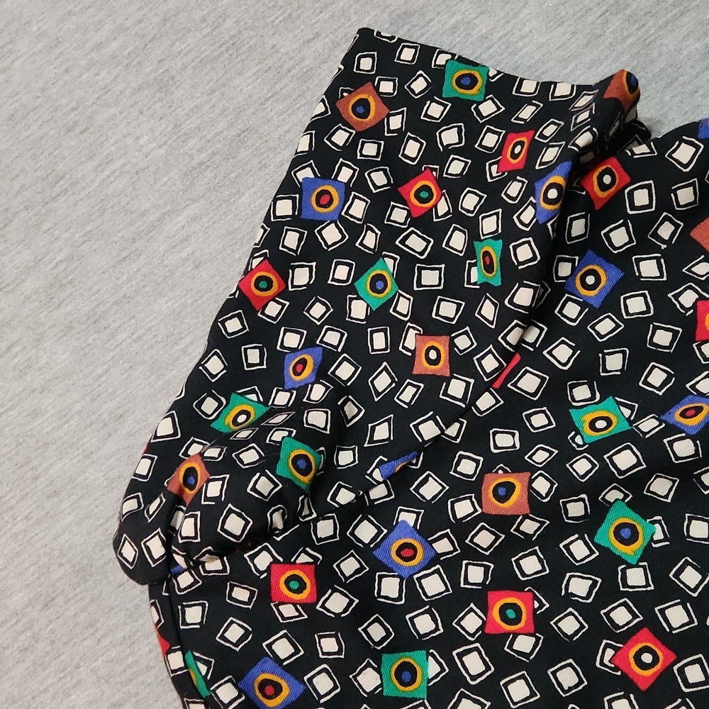 RARE!! Vintage 80's Funky Print Matching Midi Maxi Skirt & Button Up Blouse Set - Picture 16 of 17